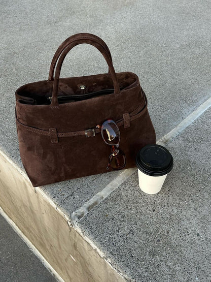 Rebecca | Sac à Bandoulière en Cuir Suédé Luxe