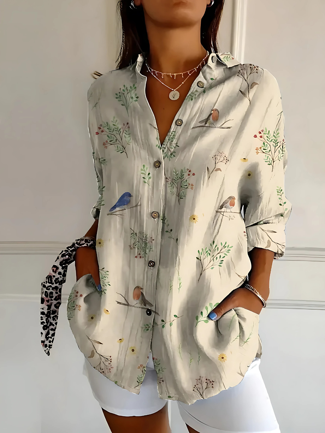 Yllona – Blouse Détendue à Boutons