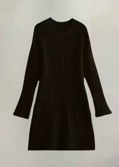 Faustine - Élégant Robe Mini en Tricot Côtelé
