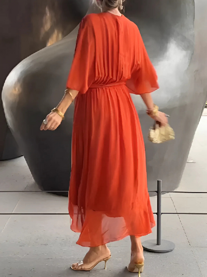 Seraphina - Robe midi croisée intemporelle