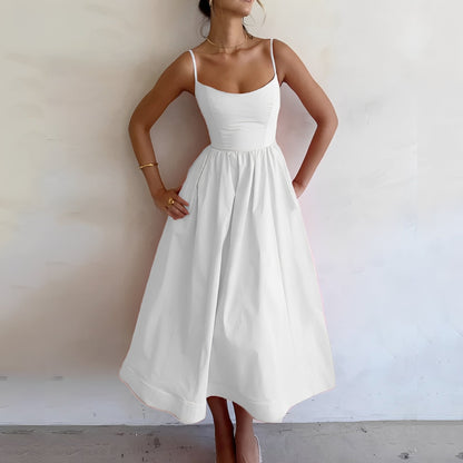 Maddie - Robe midi décontractée à bretelles pour femmes