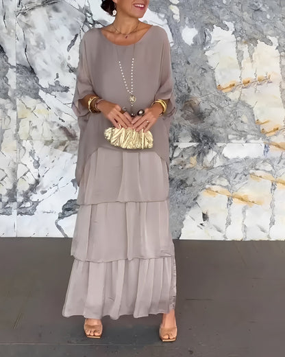 Lillian - Robe en georgette élégante et ample pour femmes