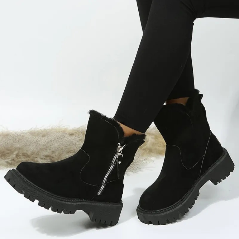 Annalisa - Bottes en Cuir Pelucheux Confortables