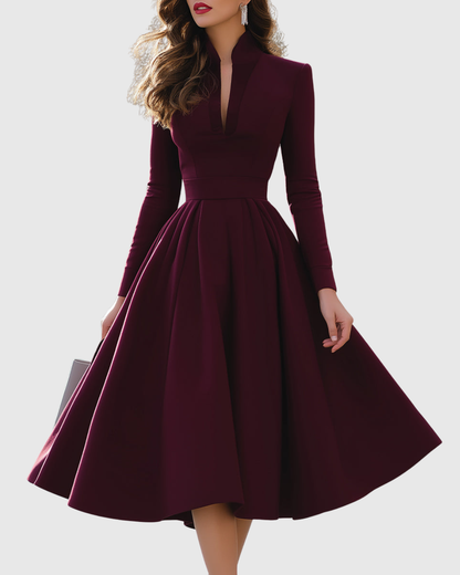 Isabeau – Robe Midi Élégante à Taille Ajustée