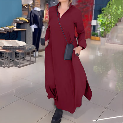 Hélène - Robe fluide avec fente latérale pour femmes