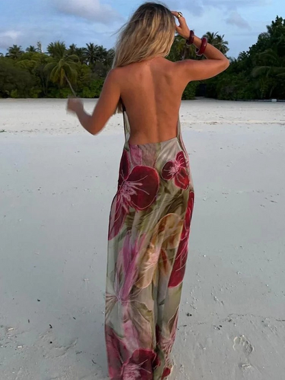 Isla | Robe Maxi en Chiffon Sans Dos