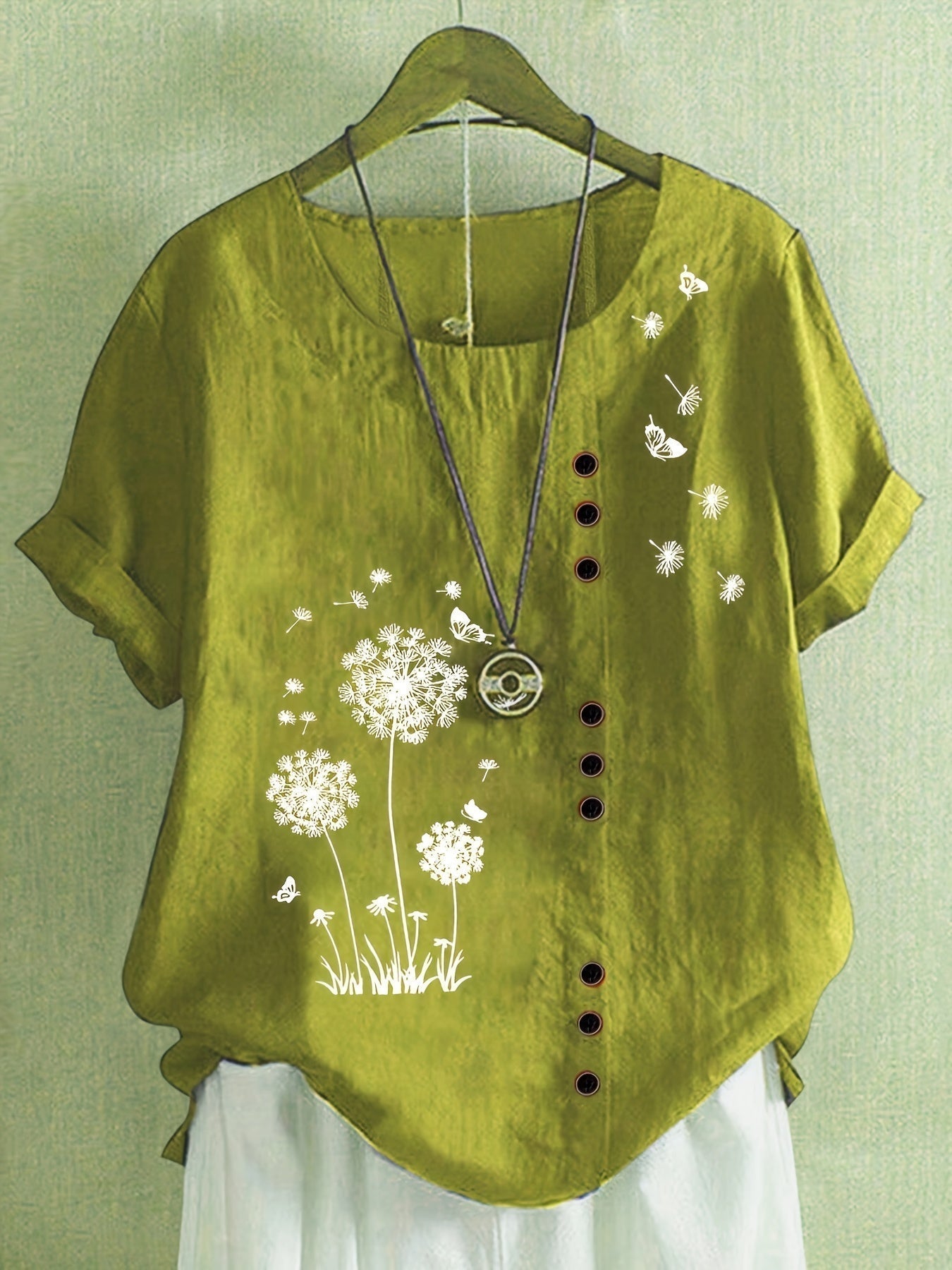 Hermione – Blouse Imprimé Pissenlit