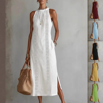 Robe Maxi Vittoria - Élégance Intemporelle et Broderie Artisanale