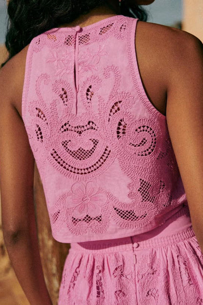 Romy | Ensemble en Dentelle Rose Moise