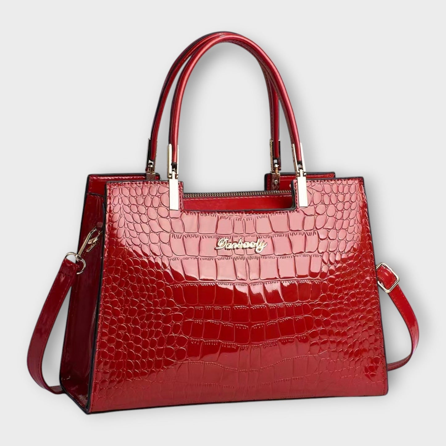 Gianna Boutique - Sac à Main en Cuir Croco Brillant