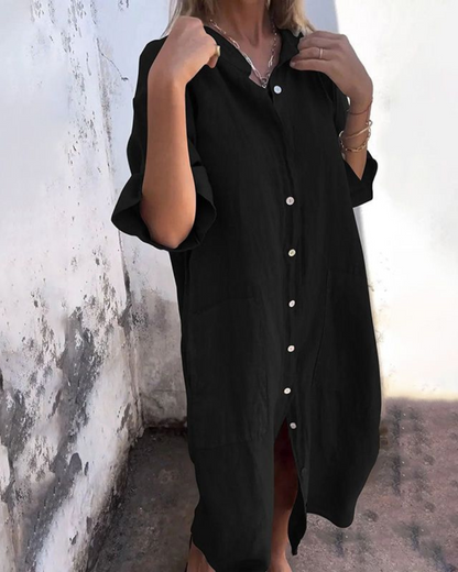 MEIVA - Robe Longue en Coton et Lin