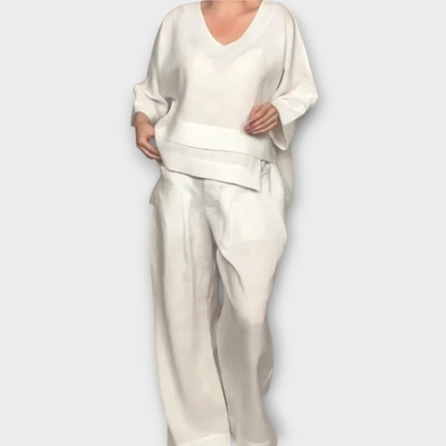 Ensemble Lounge en Deux Pièces avec Pantalon Large et Détendu