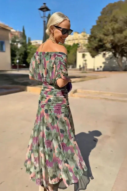 Louise | Robe Maxi Élégante de Fête avec Col en V