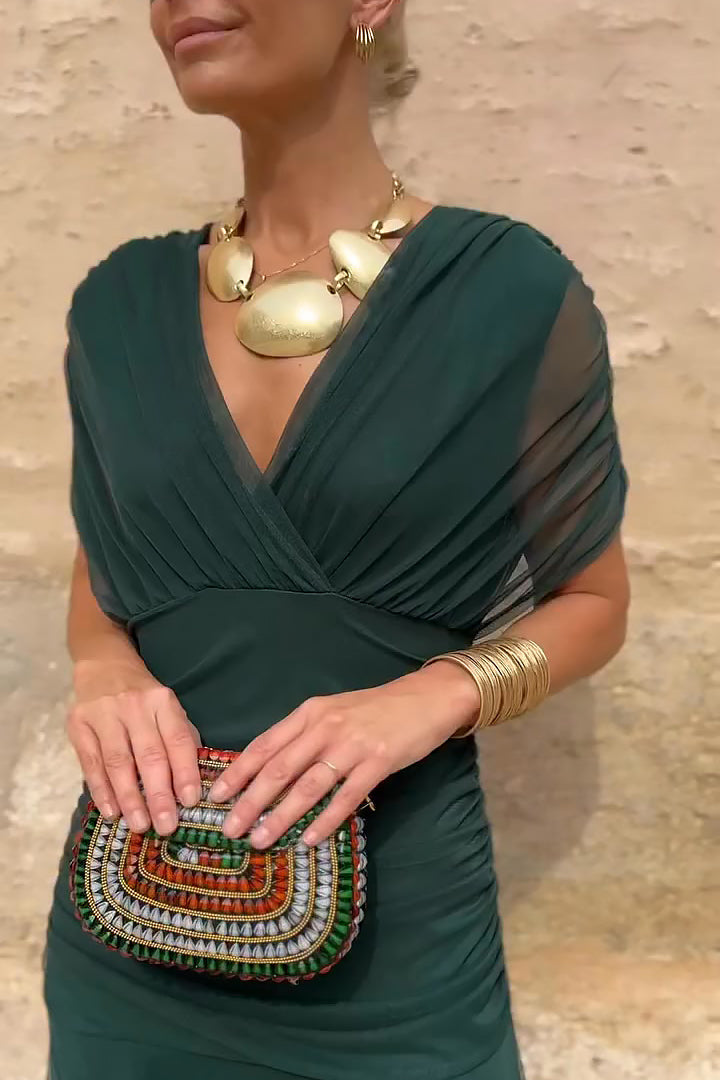 Louise | Robe Maxi Élégante de Fête avec Col en V