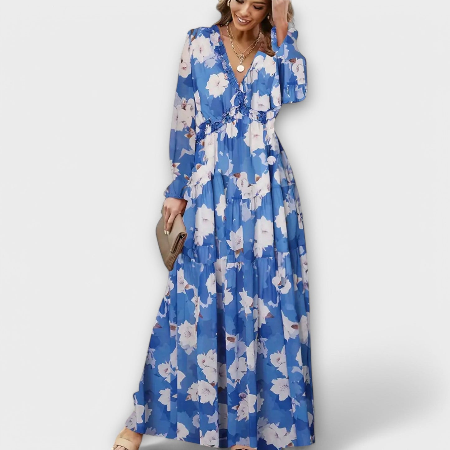 Juno - Élégant Robe Maxi Fleurie