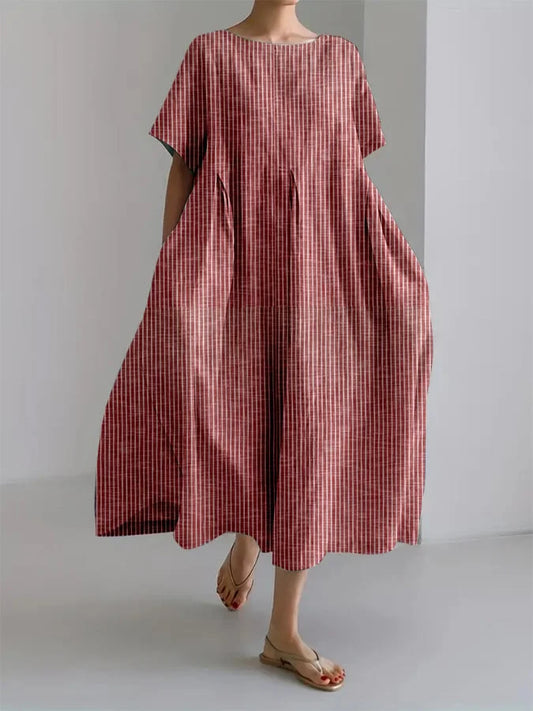 Daphne - Robe Ample à Rayures d'Inspiration Vintage