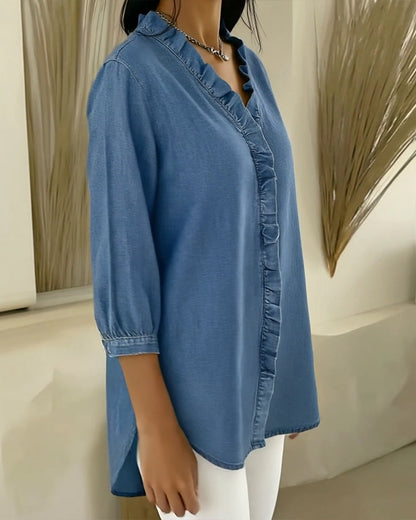 Elvari – Blouse élégante avec détails volantés
