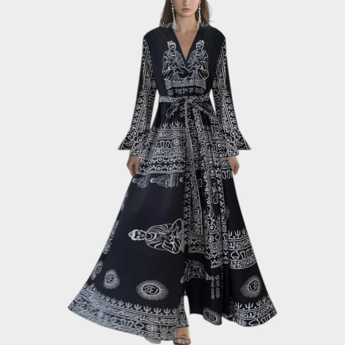 Robe Maxi en Chiffon Floral