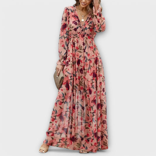 Juno - Élégant Robe Maxi Fleurie