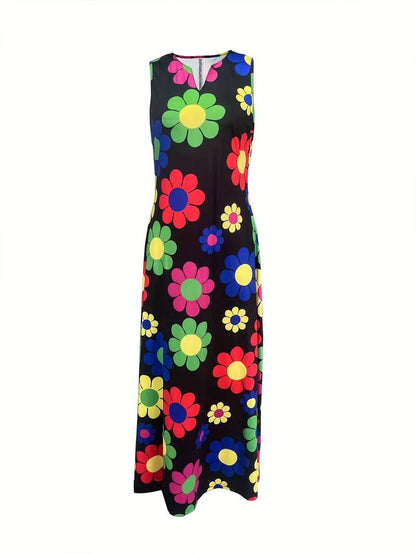 Grace - Robe à fleurs avec décolleté en V