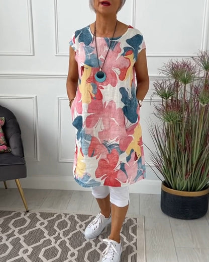 Robe Fleurie Ingrid - Élégance Informelle et Confort Quotidien