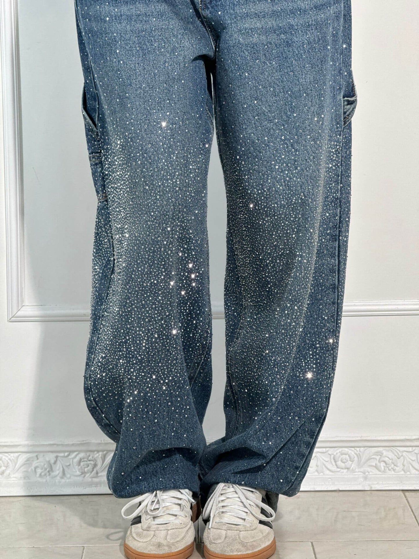 Victoria | Jeans Pailletés Taille Haute