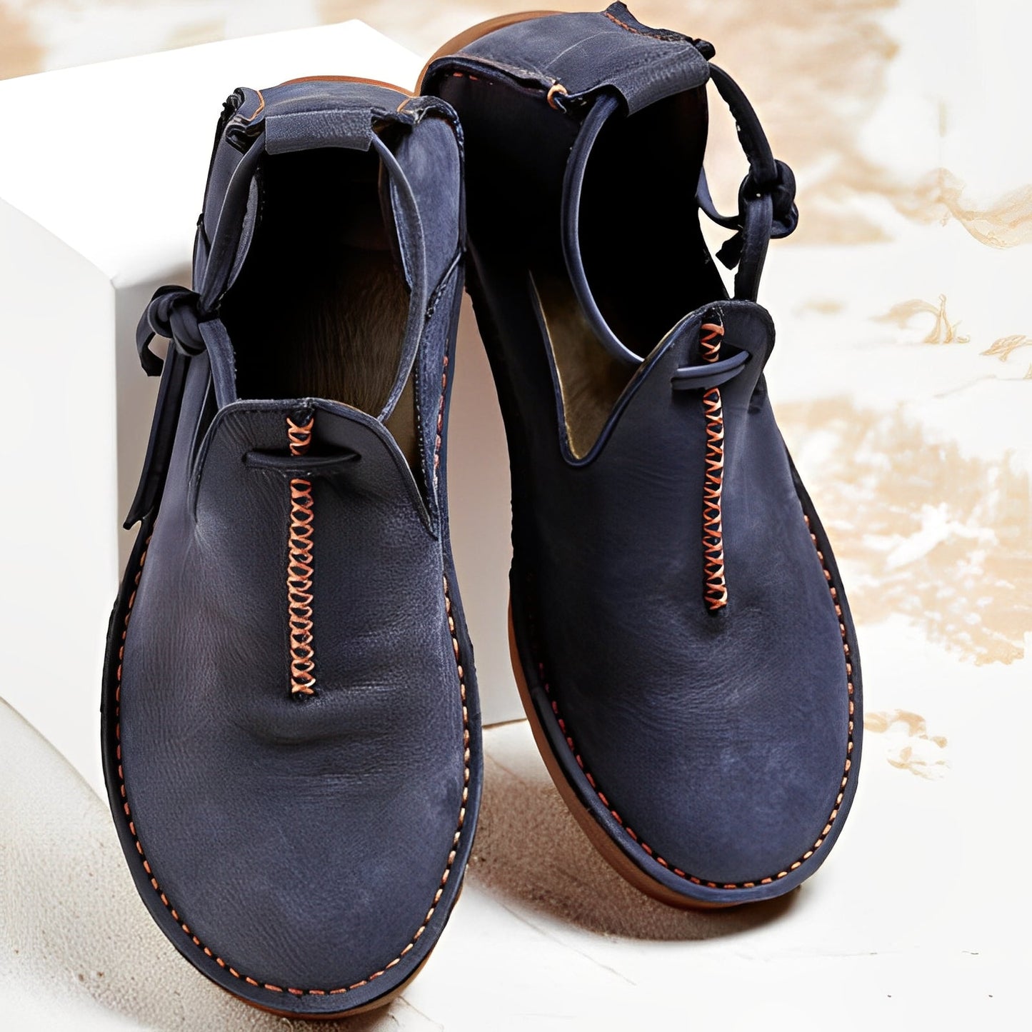 Noël - Chaussures en cuir pour femmes polyvalentes