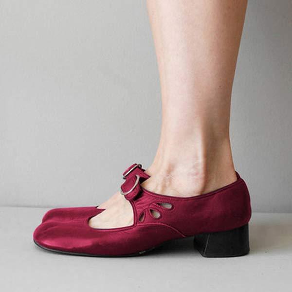 Beatrice - Sandales Compensées en Cuir avec Boucle Orthopédique