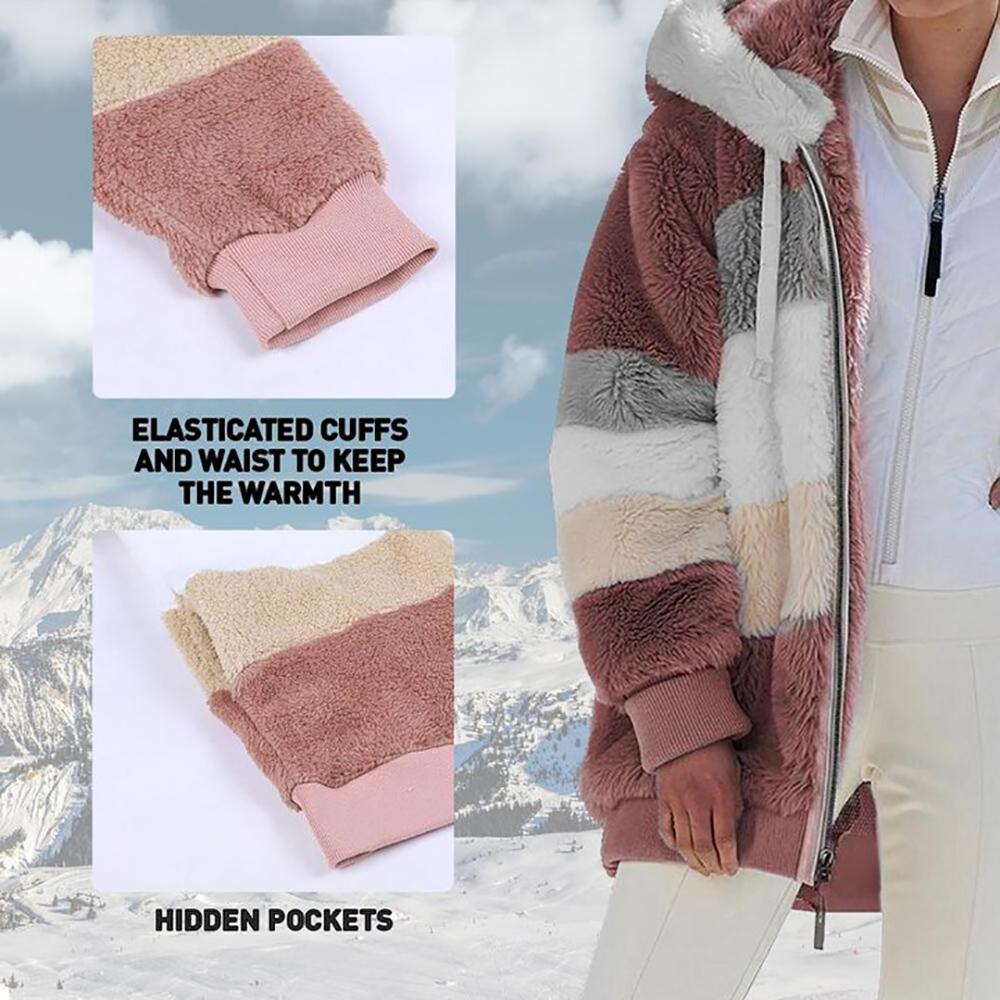 KAREN | Manteau Oversized en Peau Douce et Chaude avec Capuche
