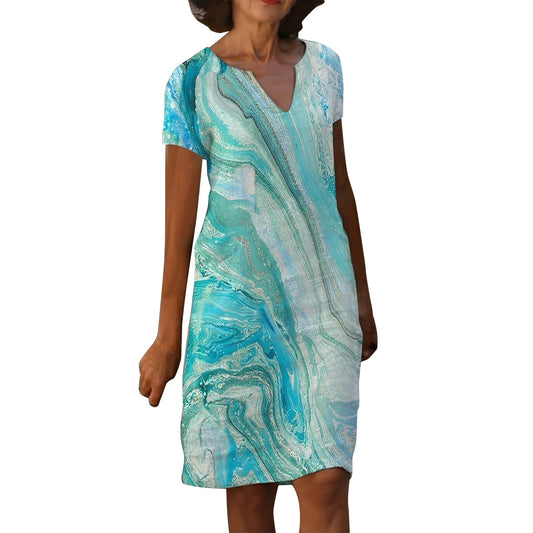 Molly - Robe élégante avec décolleté en V et imprimé pour femmes