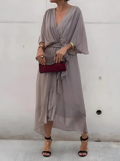 Seraphina – Robes midi croisées intemporelles
