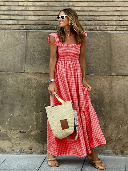 Mollie - Robe maxi élégante avec col simulé pour femmes
