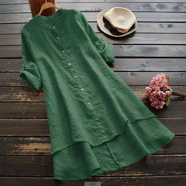 Maggie - Robe d'Été en Lin Frais et Confortable