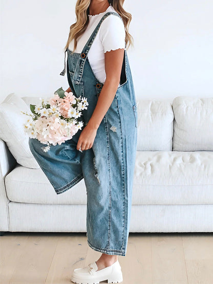 CATALINA – SALOPETTE EN DENIM VINTAGE LAVÉ