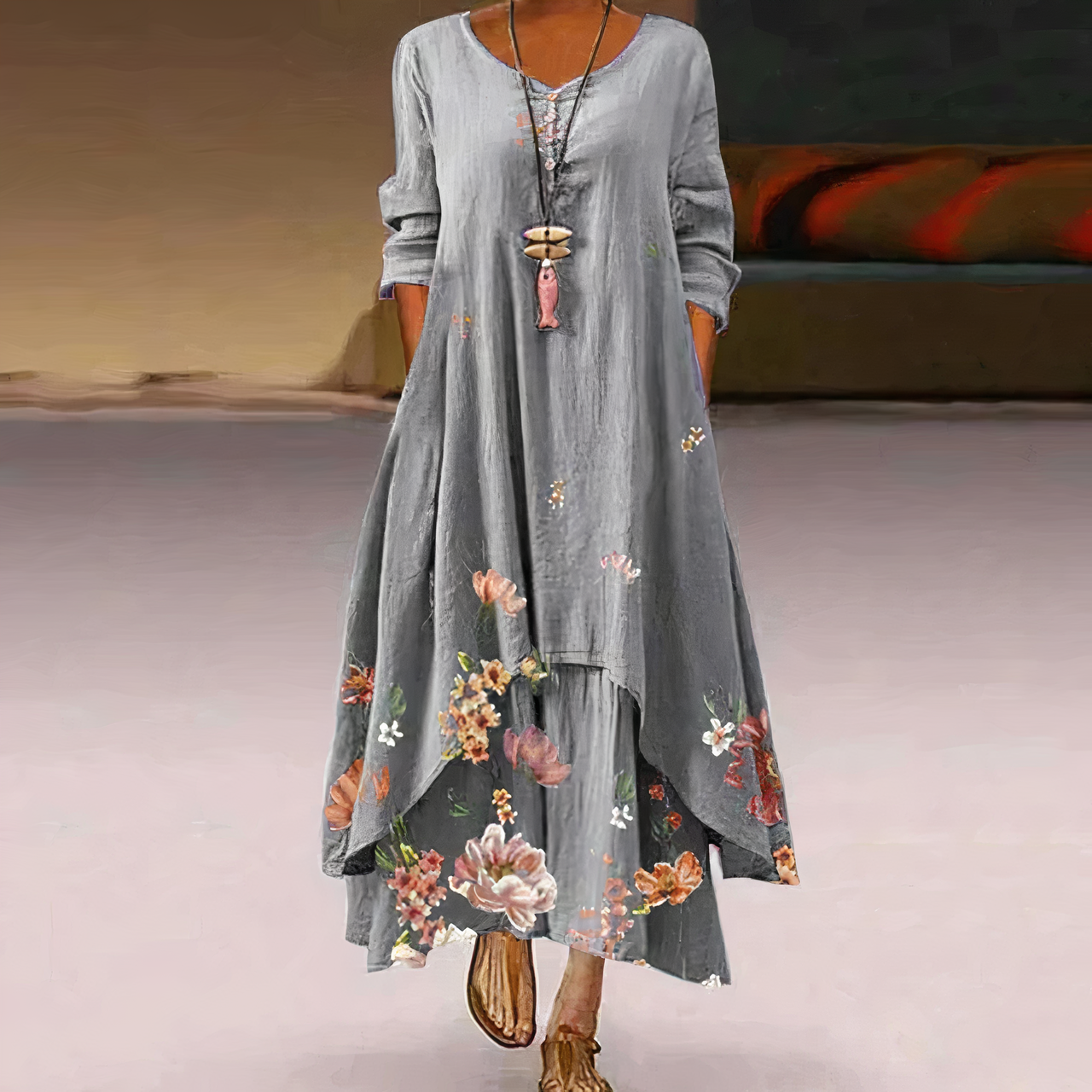 Lauren | Robe D'Été À Fleurs Pour Femme | Midi