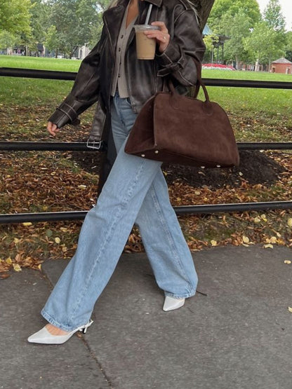 Luisa | Sac Quotidien Minimaliste en Cuir Suédé