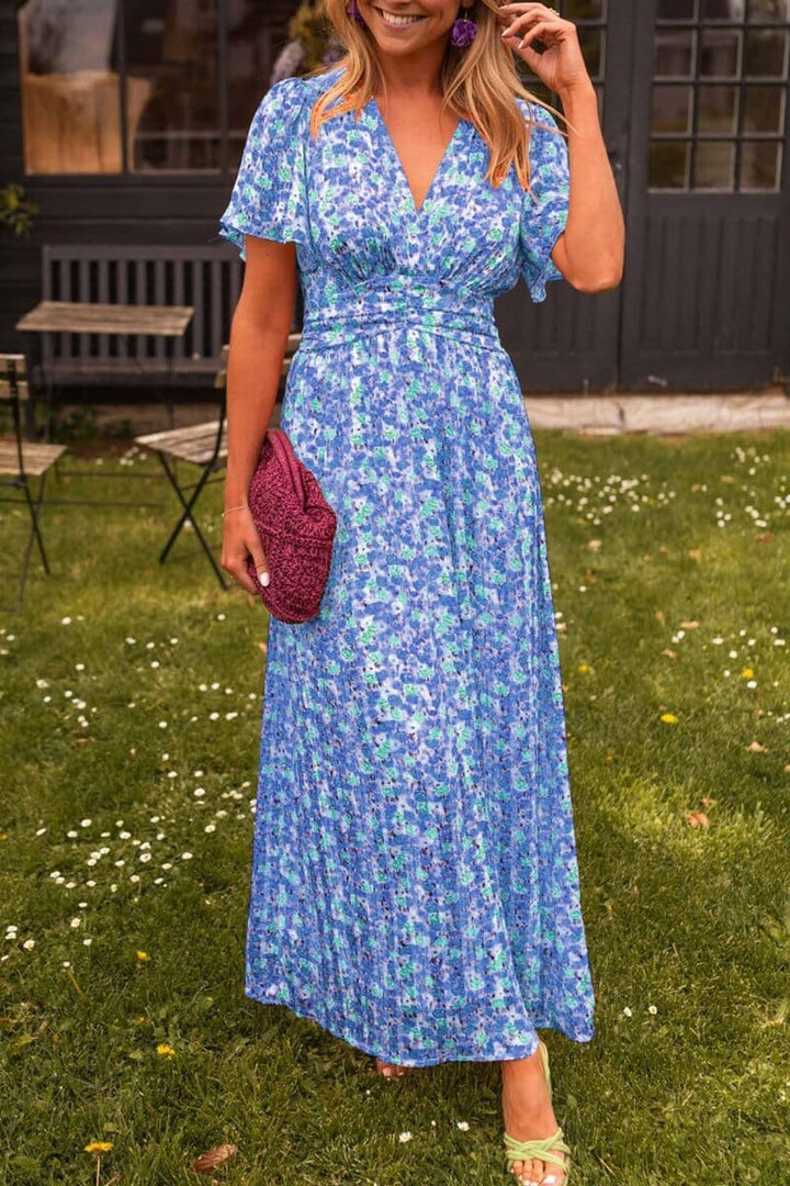 Robe Longue Élégante Evelyn avec Décolleté en V