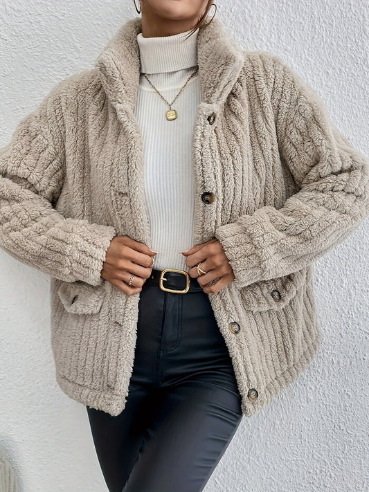 Nova™ | Cardigan à Boutons en Velours Double Face