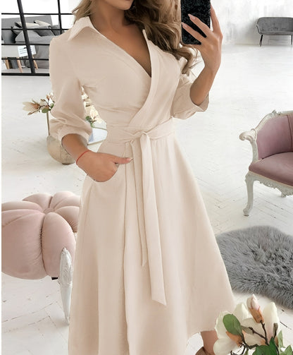 Rachael - Robe élégante avec ceinture pour femmes