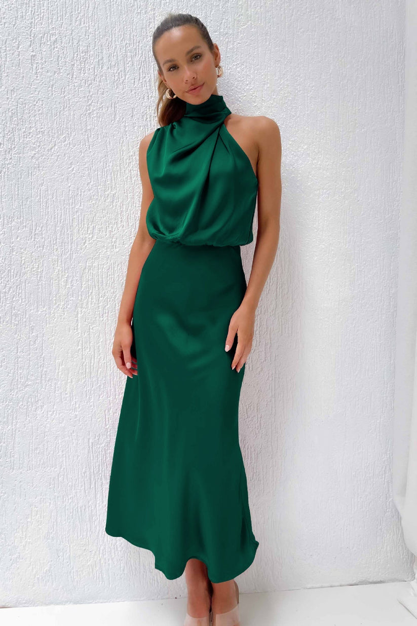 Verona - Robe longue en satin