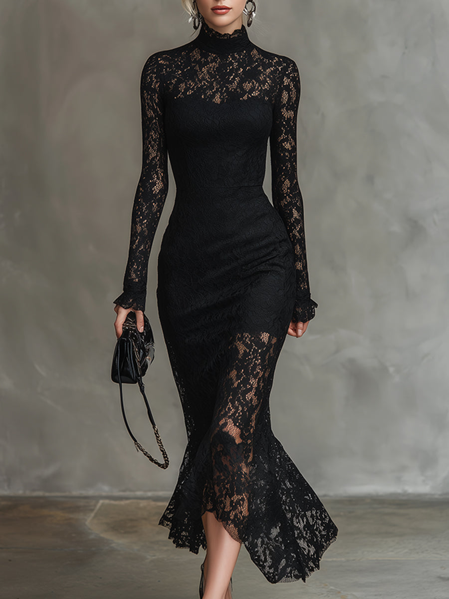 Magda | Robe longue en dentelle