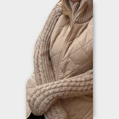Veste avec Détails en Tricot et Coupe Moderne