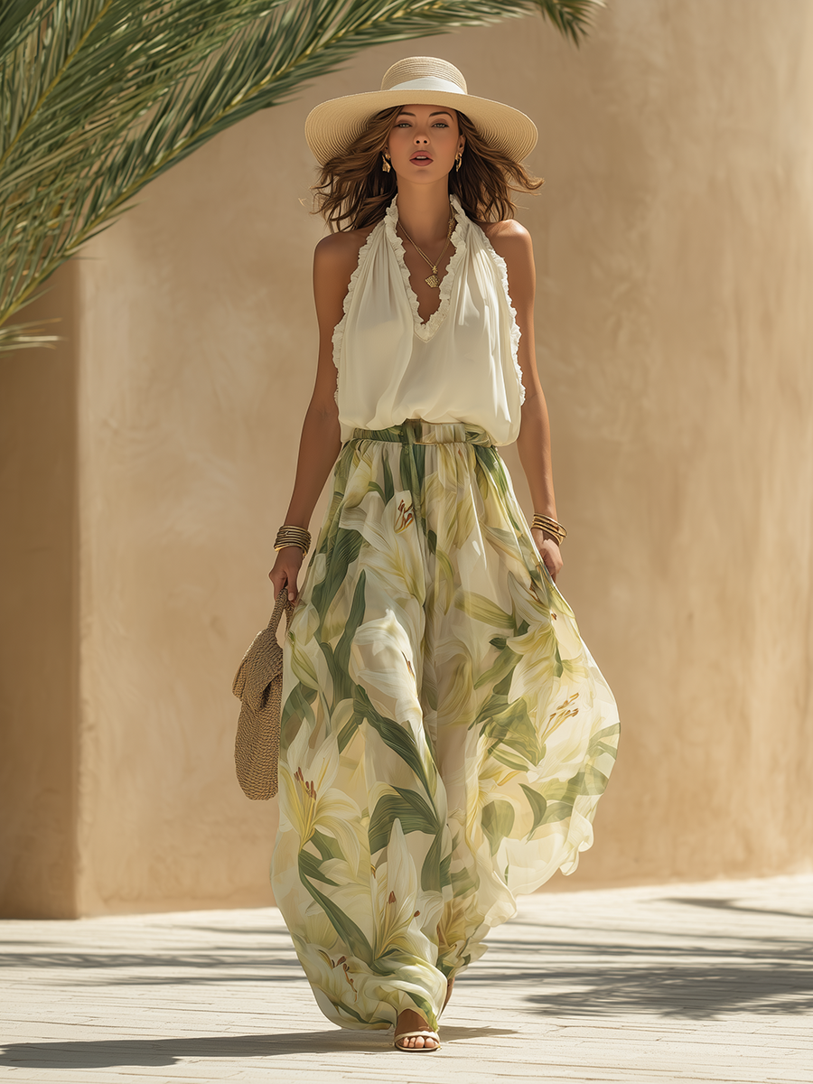 Lysandra™ | Ensemble Fluide Élégant avec Imprimé Floral