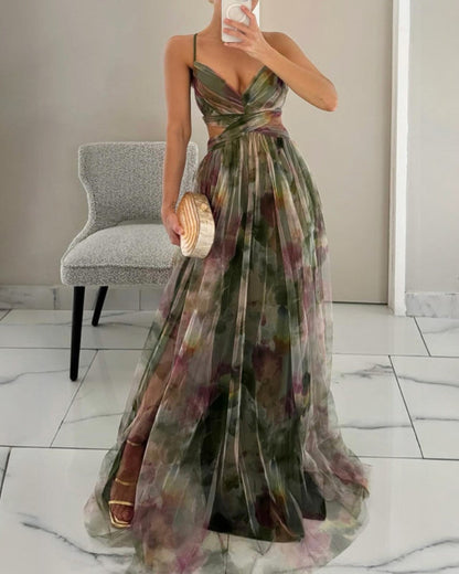 Giselle™ | Robe Maxi Envoûtante avec Imprimé Floral