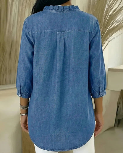Elvari – Blouse élégante avec détails volantés