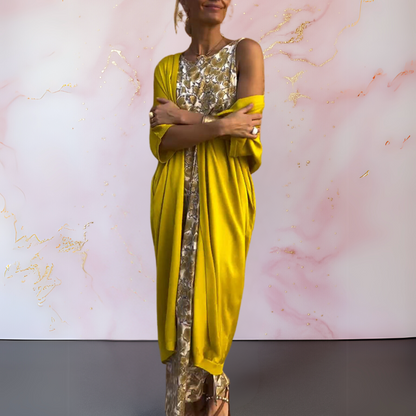 IRAVELLE – ROBE ÉLÉGANTE AVEC CARDIGAN