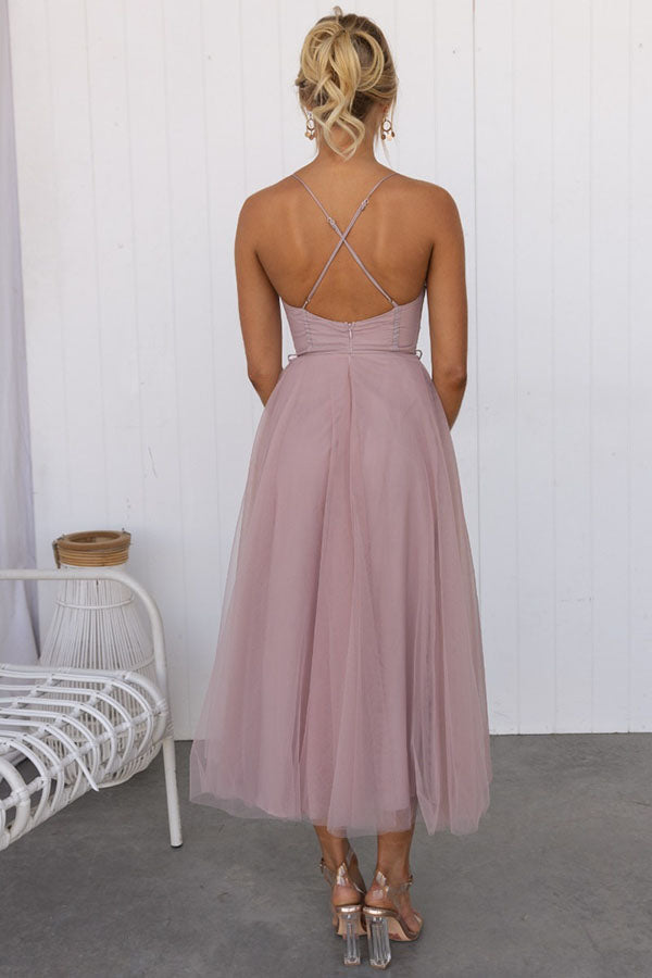 Robe Longue Élégante avec Bustier - Robe de Cérémonie Fluide