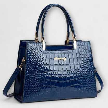 Sac à Main avec Motif Crocodile Brillant