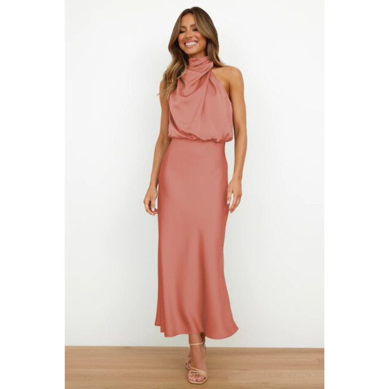Robe de Soirée licol pour femme | Midi