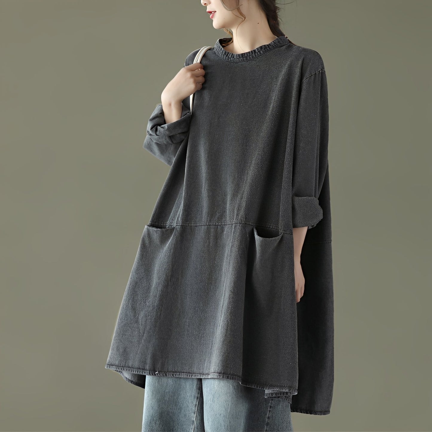 Julie - Robe en jean longue et ample pour femmes